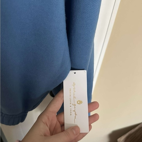 SPIRITUAL GANGSTER- Elina pullover sweatshirt-blue-size Large-NWT-Retails-$112 - Picture 4 of 8